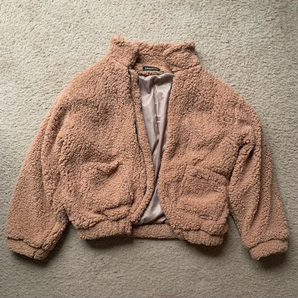 1XL Y2K Plush Teddy Coat